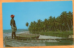 Boury Sur Mer Aux Cayes Haiti Old Postcard Mailed - Haiti