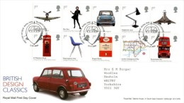 GB 2009 BRITISH DESIGN CLASSICS FDC SG 2887-96 MI 2693-702 SC 2615-24 IV 3080-89 - Covers & Documents