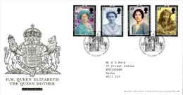 GB 2002 QUEEN ELIZABETH THE QUEEN MOTHER FDC SG 2280-83 MI 2008-11 SC 2044-47 IV 2327A-D - Lettres & Documents