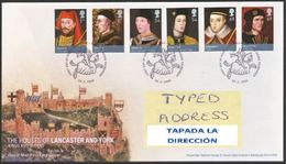 GROSSBRITANNIEN GRANDE BRETAGNE GB 2008 THE HOUSES OF LANCASTER AND YORK FDC SG 2812-17 MI 2612-17 SC 2549-54 YV 2977-82 - Covers & Documents