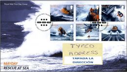 GROSSBRITANNIEN GRANDE BRETAGNE GB 2008 SOS - RESCUE AT SEA FDC SG 2825-30 MI 2622-27 SN 2557-62 YT 2992-97 - 2001-2010 Decimal Issues