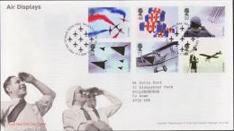 GB 2008 AIR DISPLAYS FDC USED SG 2855-60 MI 2658-63 SC 2587-92 IV 3036-41 - Storia Postale