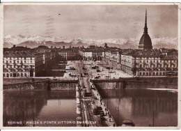 Piemonte, Torino 1933, Piazza E Ponte Vottorio Emanuele, Circolato 1933 - Pontes