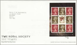 GB 2010 FROM THE ROYAL SOCIETY PRESTIGE BOOKLET (CARNÉ) PANE ON FDC - Lettres & Documents