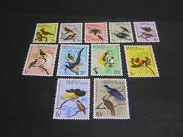 PAPUA 1964-65 Set 62/72 MNH; - Climbing Birds