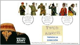 GROSSBRITANNIEN GRANDE BRETAGNE GB 2007 BRITISH ARMY UNIFORMS FDC SG 2774-79 MI 2568-73 SC 2508-13 YV 2933-38 - Cartas & Documentos