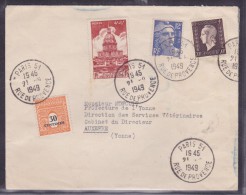 France Type Dulac Sur Lettre - 1944-45 Marianne (Dulac)