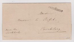 Heimat BE CORTEBERT 1849-10-05 Brief Nach Courtelary - Cartas & Documentos