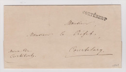 Heimat BE CORTEBERT 1849-10-05 Brief Nach Courtelary - Storia Postale
