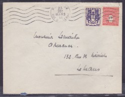 France Type Arc De Triomphe Sur Lettre - 1944-45 Arc Of Triomphe