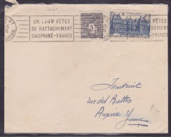 France Type Arc De Triomphe Sur Lettre - 1944-45 Arc De Triomphe