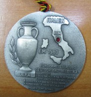 AC - UEFA EURO 1980 FOOTBALL CHAMPIONSHIP - GERMANY VS BELGIUM MEDAL MEDALLION - Altri & Non Classificati