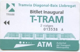 TT -TICKET DE TRANSPORTE DE BARCELONA - Europa