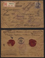 SUEDE - HULTSFRED / 1913 LETTRE RECOMMANDEE POUR LES USA & RETOUR A L ENVOYEUR  (ref 6017) - Briefe U. Dokumente