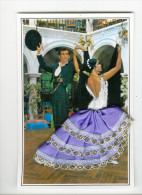 Brodées - Femmes - Femme - Danse - Flamenco - Carte Brodée - Semi Moderne Grand Format - état - Embroidered