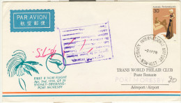 Sydney Brisbane Port Moresby 1979 - Erstflug 1er Vol Inaugural Flight Primo Volo - Papua Papouasie - Boeing Qantas - Eerste Vluchten