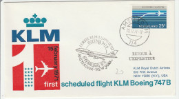 Amsterdam New York 1971 - Erstflug 1er Vol Inaugural Flight Primo Volo - KLM Boeing 747 - Covers & Documents