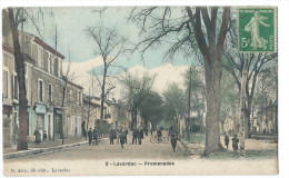Delcampe - LAVARDAC (Lot Et Garonne) - Les Promenades - Animée - Colorisée Simi-aquarelle A. Breger Frères - Lavardac