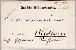 Heimat BE DÜRRENROTH Langstempel 1868-04-25 Auf Amtlich Brief - Cartas & Documentos