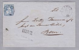 Heimat BE ERISWYL 1863-06-17 Langstempel Auf Brief Nach Bern Mit 10Rp Blau Sitzende - Lettres & Documents