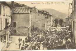 34/ Saint Pons - Fete Du 17 Mai 1914 -Réception Du Député - Carte écrite , Belle Animation RRR - Saint-Pons-de-Thomières