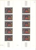 FRANCE   FEUILLE DE 10  DU N° 1321  NEUF ** MNH DE1961 - Ganze Bögen