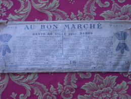 Gants De Soirée Chevreau Blanc , Pochette D´origine Au Bon Marché, Maison A.Boucicaut , Cousus Main , Boutons Nacre - Voor 1900
