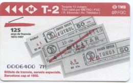 9-TT - TARJETA CONMEMORATIVA DE LOS 125 AÑOS DEL TRANVIA DE BARCELONA // 1997 - Europa