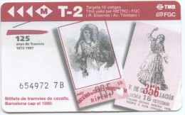 9-TT - TARJETA CONMEMORATIVA DE LOS 125 AÑOS DEL TRANVIA DE BARCELONA // 1997 - Europa