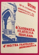 UDINE 1958 - SESTA  GIORNATA FILATELICA FRIULANA - VIAGGIATA CON GARIBALDI L. 15 + ERINNOFILO - ANNULLO SPECIALE - Advertising
