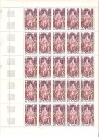 FRANCE FRAGMENT DE  FEUILLE DE 25  DU N° 1497 NEUF ** MNH DE1966 - Full Sheets