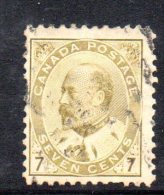 Y792 - CANADA' 1903 ,  Y&t  7 Cent N. 81  Usato - Used Stamps