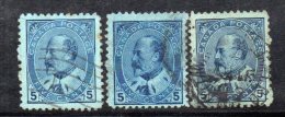 Y795 - CANADA' 1903 ,  Y&t  5 Cent N. 80 : Tre Valori  Usati Con Diverse Nuance - Used Stamps