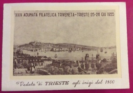 TRIESTE 1955   - XXIV ADUNATA FILATELICA TRIVENETA  -  CIRCOLO FILATELICO TRIESTINO - ANNULLO SPECIALE - Advertising