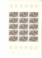 FRANCE  FRAGMENT DE  FEUILLE  DE  25  DU N° 1538   NEUF ** MNH DE 1966 - Full Sheets