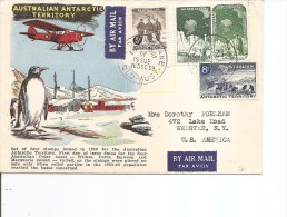 Pole Sud -Bases Antarctiques ( FDc De L'AAT De 1959  Voyagé Vers Les USA à Voir) - Onderzoeksstations