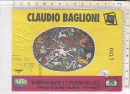 PO3346D# BIGLIETTO CONCERTO CLAUDIO BAGLIONI - TORINO PALASPORT 17 FEBBRAIO 1992 - Concert Tickets