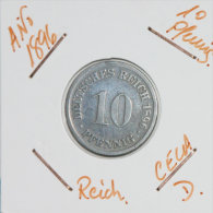 ALEMANIA  - IMPERIO - DEUTSCHES REICH  - 10 Pfn. AÑO 1896-D - 10 Pfennig