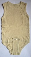 RARE CHEMISE CALECON EN COTON ECRU Sans Manche 4 Boutons Années 40 MAILLOT DE CORPS - Autres & Non Classés