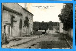 T080, Juzennecourt, Rue De L'Eglise, Circulée 1933 Timbre Décollé - Juzennecourt