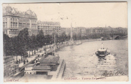 London, Victoria Embankment, Hotel Cecil (pk25860) - River Thames