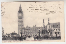 London, The Houses Of Parliament From Parliament Square (pk25863) - St. Paul's Cathedral