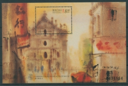 Macau 1997 Stadtansichten Gemälde Block 43 Postfrisch (C62662) - Blokken & Velletjes