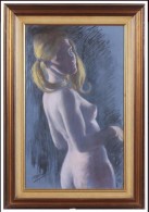 DE FIORI MARIA RAFFAELLA 	 NUDO Pastello	40x65	Firma In Basso A Destra CORNICE PRESENTE - Pastel