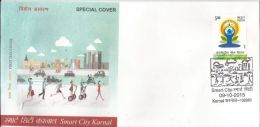 Special Cover India , 2015, Smart City Karnal, Pictorial Cancellation - Lettres & Documents