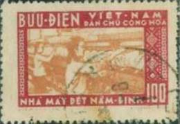 AN0180 Vietnam 1957 Textile Workers 1v USED - Textile