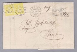 Heimat BE FRUTIGEN 1881-02-07 R-Brief Nach Bern Mit 2x15Rp Gelb Sitzende Zu#39 - Storia Postale