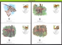 Ncw274fb WWF FAUNA ZOOGDIEREN HERT SAO-LA DEER HIRSCHE MAMMALS WILDLIFE VIETNAM 2000 FDC's - FDC