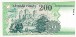 UNGHERIA - Hungary 200 Forint 1998 In (UNC) P-178 Banknote - # FF 7495028 - Hongrie