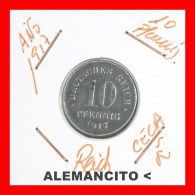 ALEMANIA -  IMPERIO  -  DEUTSCHES REICH -  10-Pfn: AÑO 1917-E - 10 Pfennig